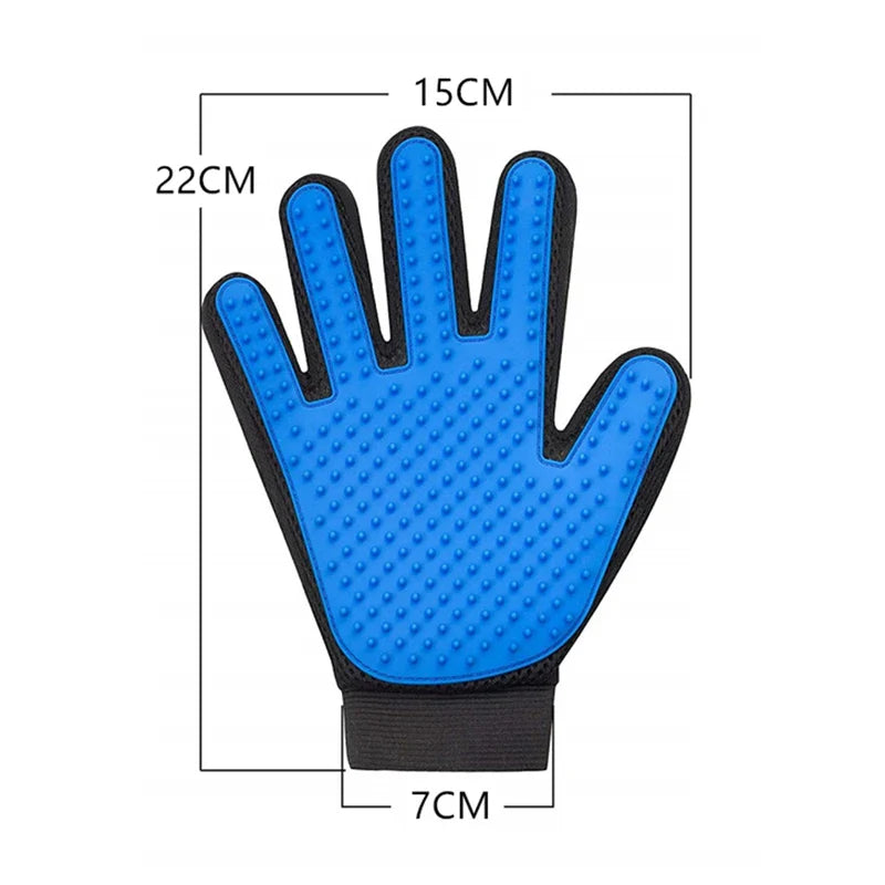 Pet Grooming Glove with Deshedding Brush