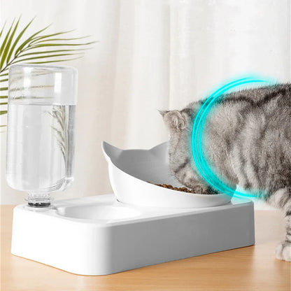 2-in-1 Pet Feeder with Water Dispenser