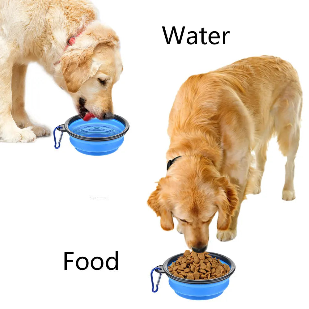 Collapsible Silicone Pet Food & Water Bowl