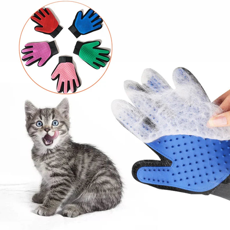 Pet Grooming Glove with Deshedding Brush