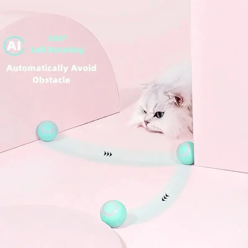 Smart Rechargeable Cat Rolling Ball Toy