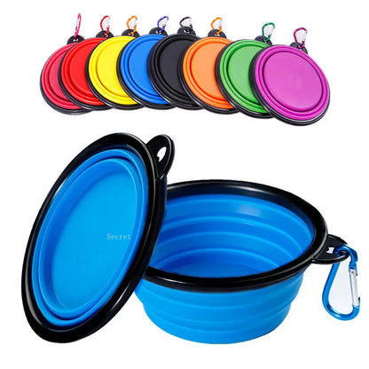 Collapsible Silicone Pet Food & Water Bowl