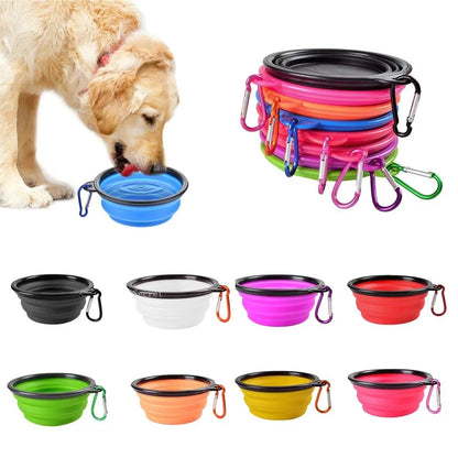 Collapsible Silicone Pet Food & Water Bowl