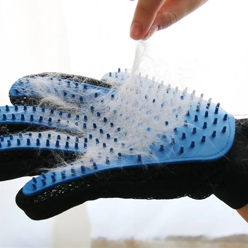 Pet Grooming Glove with Deshedding Brush