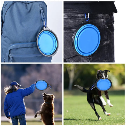 Collapsible Silicone Pet Food & Water Bowl