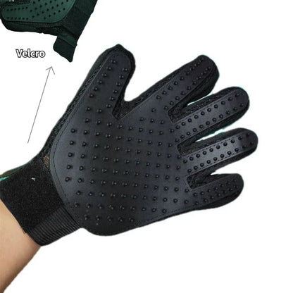 Pet Grooming Glove with Deshedding Brush